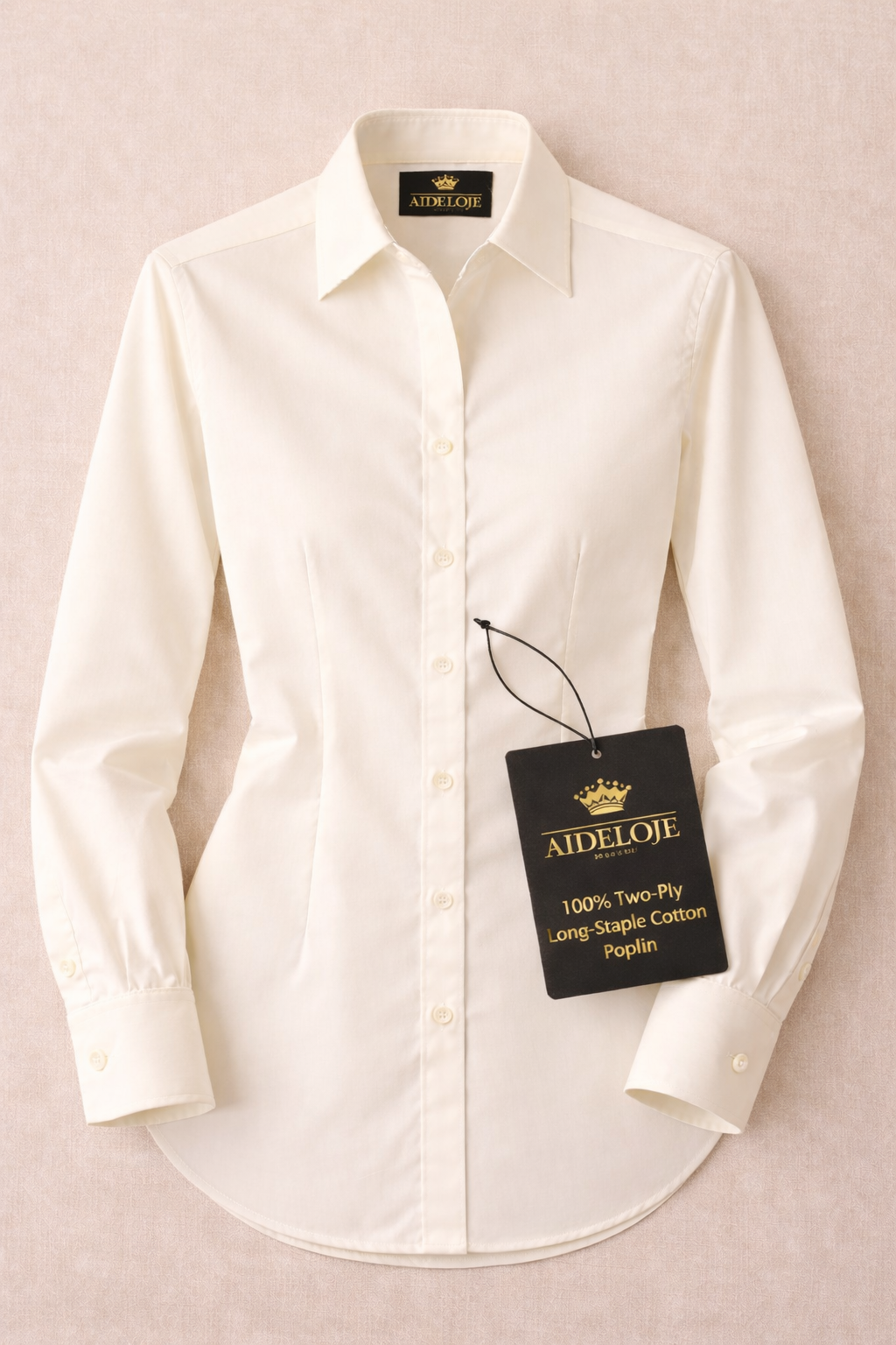 AIDELOJE Two-Ply Long-Staple Cotton Poplin Button-Up Shirt